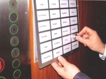 Bild - Aufzugsbeschilderung Glasschild mit Magnetverschluss